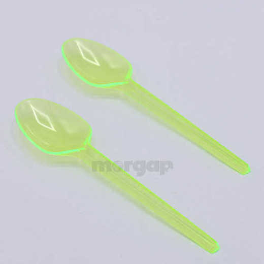 Picture of Transparent Plastic Ice Cream Spoon Color 50 pcs  