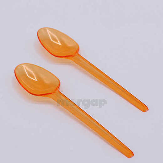 Picture of Transparent Plastic Ice Cream Spoon Color 50 pcs  