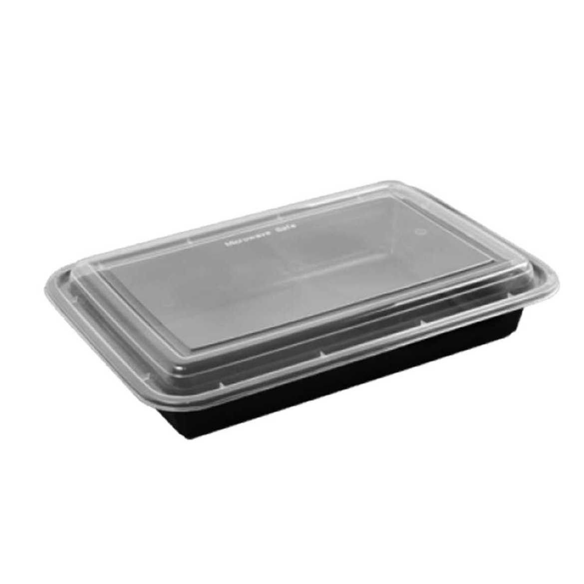 Picture of mic.cont.rect 48 oz black w\lid (re-48) pgl