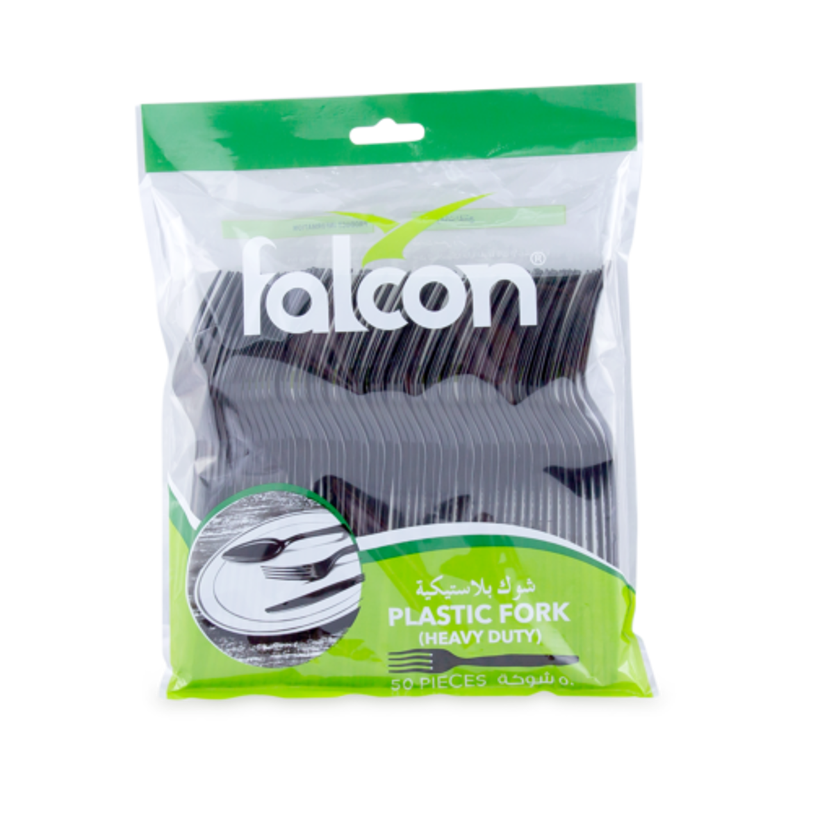 Picture of falcon black plastic fork - hd