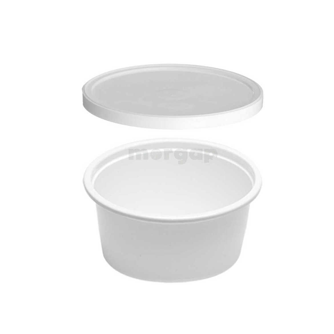 Picture of falcon white plastic tub 250 cc w\lid