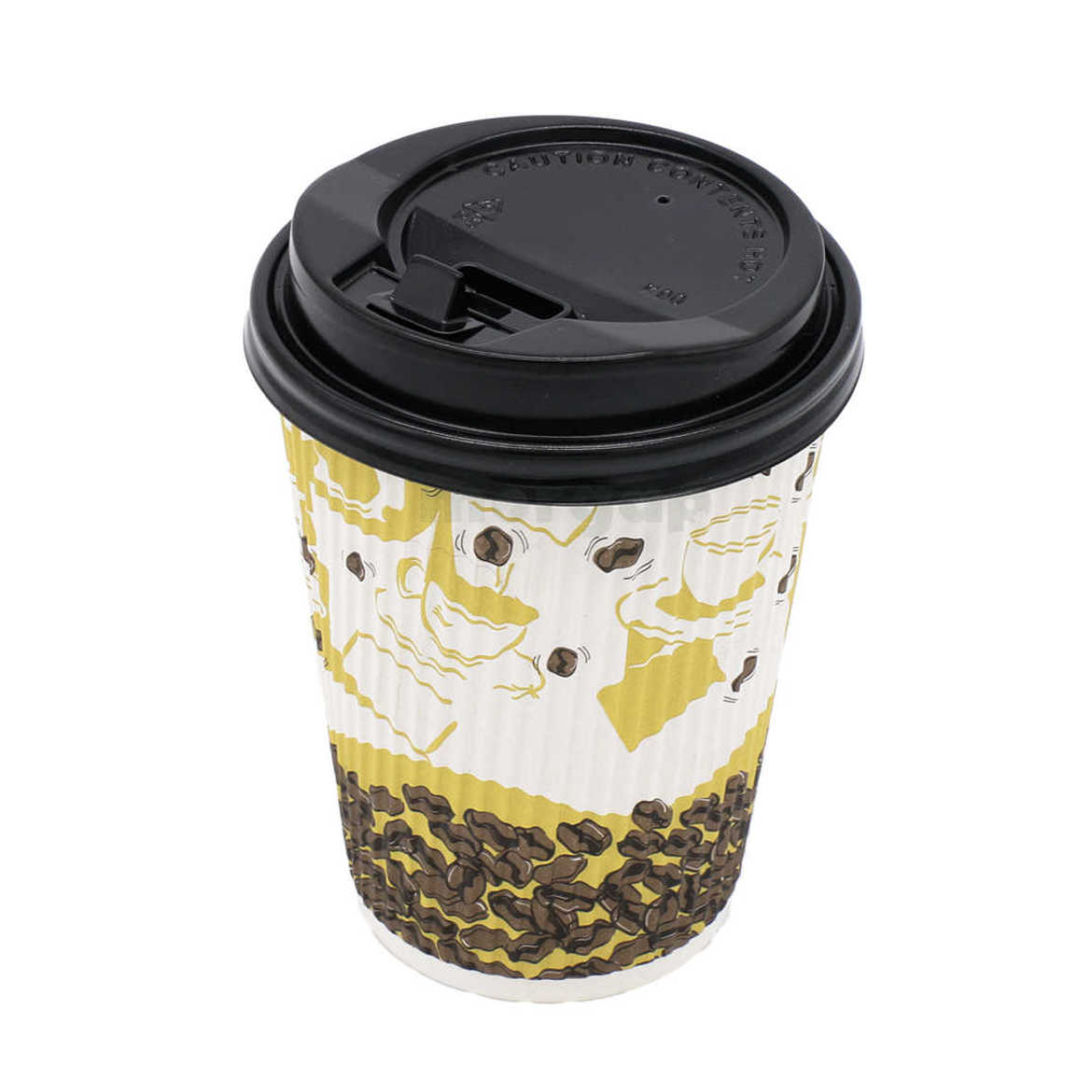 Picture of Paper Cup 12 oz With Plastic Lid 25 Pcs