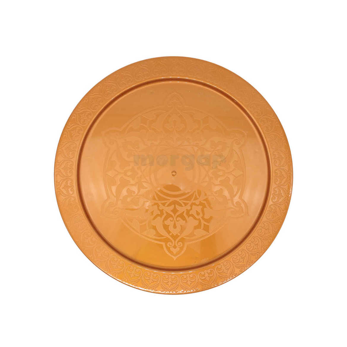 Picture of Golden Crystal Plastic Plate Round Decorated 