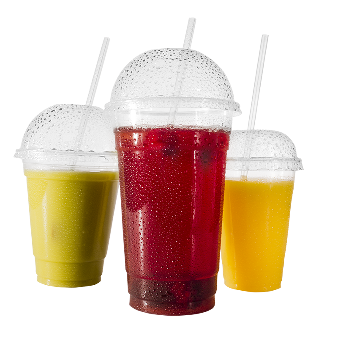 Picture of Plastic Juice Cup extract 16 ounce transparent cover