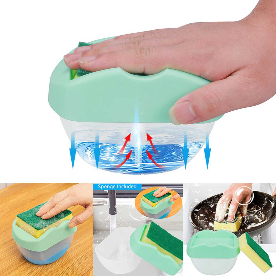 Picture of soap pump & sponge caddy