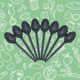 Picture of Black Plastic Spoon 50 Pcs